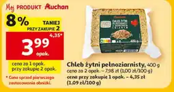 Auchan Chleb żytni pełnoziarnisty oferta