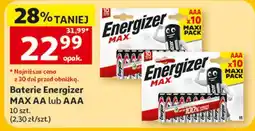 Auchan Baterie Energizer MAX AA lub AAA oferta