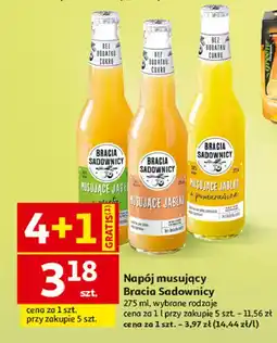 Auchan Napój musujące jabłko i pomarańcza Bracia Sadownicy oferta