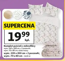 Auchan Komplet pościeli mikrofibra 220 x 200 + 2 70 80 cm oferta