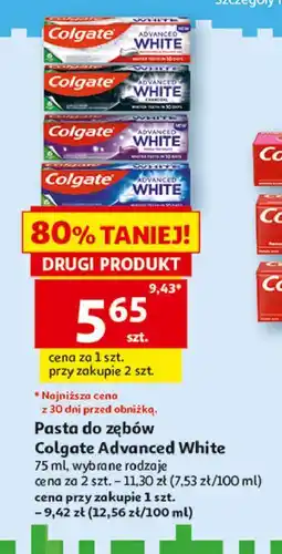 Auchan Pasta do zębów baking soda Colgate Advanced White oferta