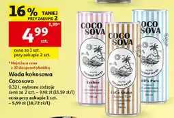 Auchan Woda kokosowa coco shake czekoladowa Coco Sova oferta