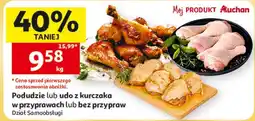 Auchan Podudzie lub udo z kurczaka w przyprawach lub bez przypraw oferta
