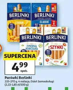 Auchan Parówki z piersią kurczaka Morliny Berlinki Premium oferta