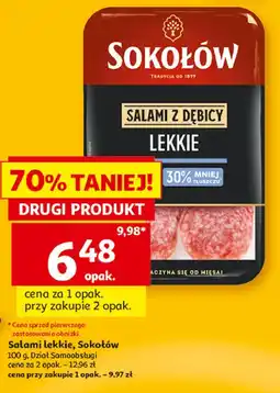 Auchan Salami z dębicy lekkie Sokołów oferta