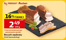 Auchan Boczek wędzony parzony Auchan oferta