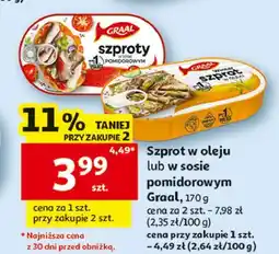 Auchan Szprot w oleju Graal oferta