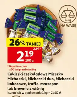 Auchan Cukierki brownie z wiśnią Mieszko oferta