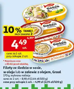 Auchan Filety śledziowe po giżycku z papryką Graal oferta