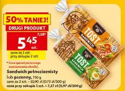 Auchan Chleb tostowy pełnoziarnisty Dan Cake oferta