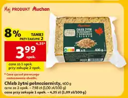 Auchan Chleb żytni pełnoziarnisty Auchan Różnorodne (Logo Czerwone) oferta