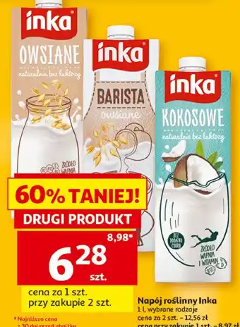 Auchan Napój owsiany Inka Owsiane oferta