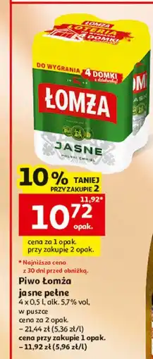 Auchan Piwo Łomża Jasne (Dawniej Export) oferta