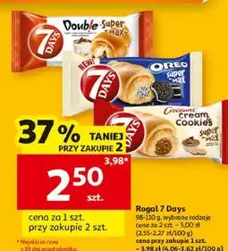 Auchan Croissant z nadzieniem o smaku orzechowym 7 Days Cream & Cookies oferta