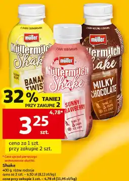 Auchan Napój mleczny banana twist Mullermilch Shake oferta