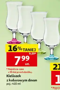 Auchan Kieliszek z kolorowym dnem oferta