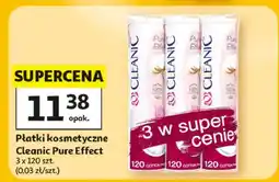 Auchan Płatki kosmetyczne pure effect okrągłe Cleanic oferta