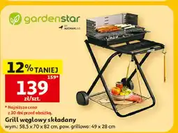 Auchan Grill węglowy składany 58.5 x 70 82 cm Garden Star oferta