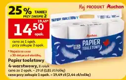 Auchan Papier toaletowy biały Auchan oferta