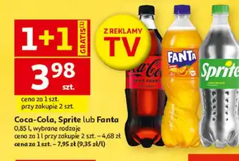 Napój Coca-Cola Zero, Sprite lub Fanta