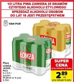 Carrefour Market Piwo Łomża Jasne, Pils oferta
