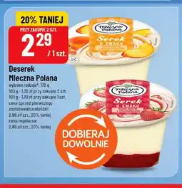 Polomarket Serek homogenizowany Mleczna Polana o smaku waniliowym z brzoskwiniami oferta