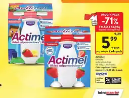 Intermarche Napój probiotyczny Actimel truskawka-banan Danone 4-pak oferta