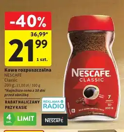 Intermarche Kawa rozpuszczalna Nescafé Classic oferta