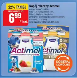 Polomarket Napój probiotyczny Actimel Kids truskawka-banan 4-pak oferta