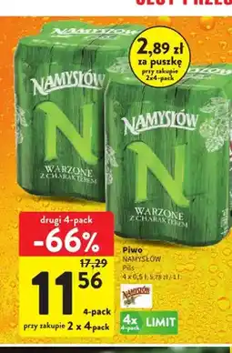 Intermarche Piwo Namysłów Pils 4-pak oferta