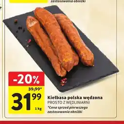 Intermarche Kiełbasa polska wędzona Prosto z Wędliniarni oferta
