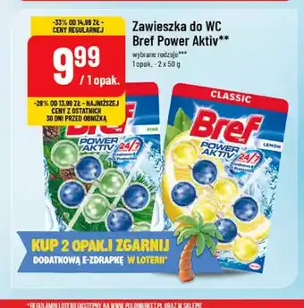 Polomarket Zawieszka do WC Bref Power Aktiv Pine oferta