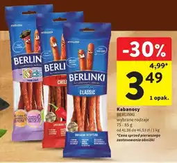 Intermarche Kabanosy Berlinki Kids oferta