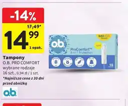 Intermarche Tampony o.b. ProComfort oferta