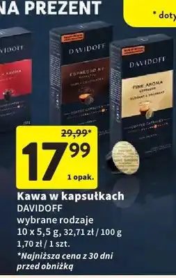 Intermarche Kawa w kapsułkach Davidoff oferta