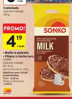 Intermarche Wafle ryżowo-kukurydziane w polewie mlecznej Sonko oferta