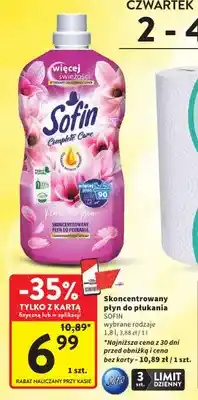 Intermarche Skoncentrowany płyn do płukania Sofin Complete Care oferta