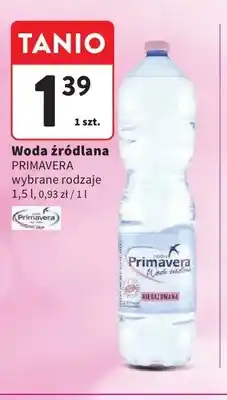 Intermarche Woda źródlana Primavera niegazowana oferta
