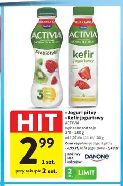 Intermarche Jogurt pitny Activia Truskawka Kiwi oferta