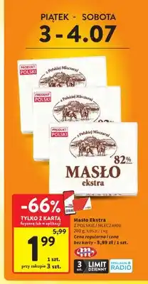 Intermarche Masło ekstra Z Polskiej Mleczarni oferta