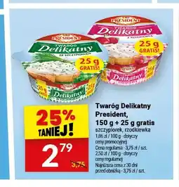 Twój Market Twaróg Delikatny President szczypiorek oferta
