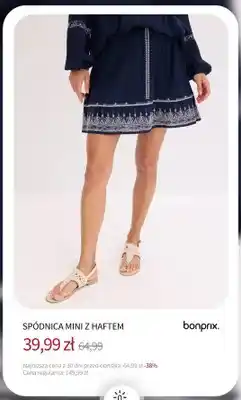 BonPrix Spódnica mini z haftem Bonprix oferta