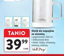 Intermarche Słoik do napojów ze słomką Vialli Design oferta
