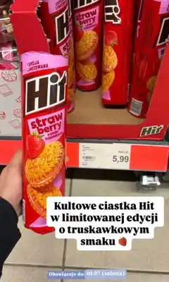 ALDI Ciastka Hit Strawberry o smaku truskawkowym oferta
