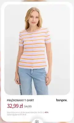 BonPrix T-shirt prążkowany Bonprix oferta