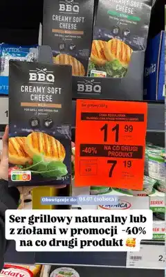 ALDI Ser grillowy BBQ Creamy Soft Cheese Mild oferta