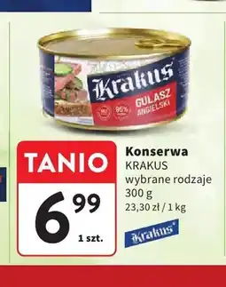 Intermarche Konserwa Krakus wybrane rodzaje oferta