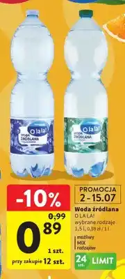Intermarche Woda źródlana O la la! niegazowana oferta