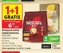Intermarche Rozpuszczalny napój kawowy Nescafé 3in1 Classic oferta