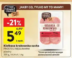 Intermarche Kiełbasa krakowska sucha plastry Prosto z Wędliniarni oferta